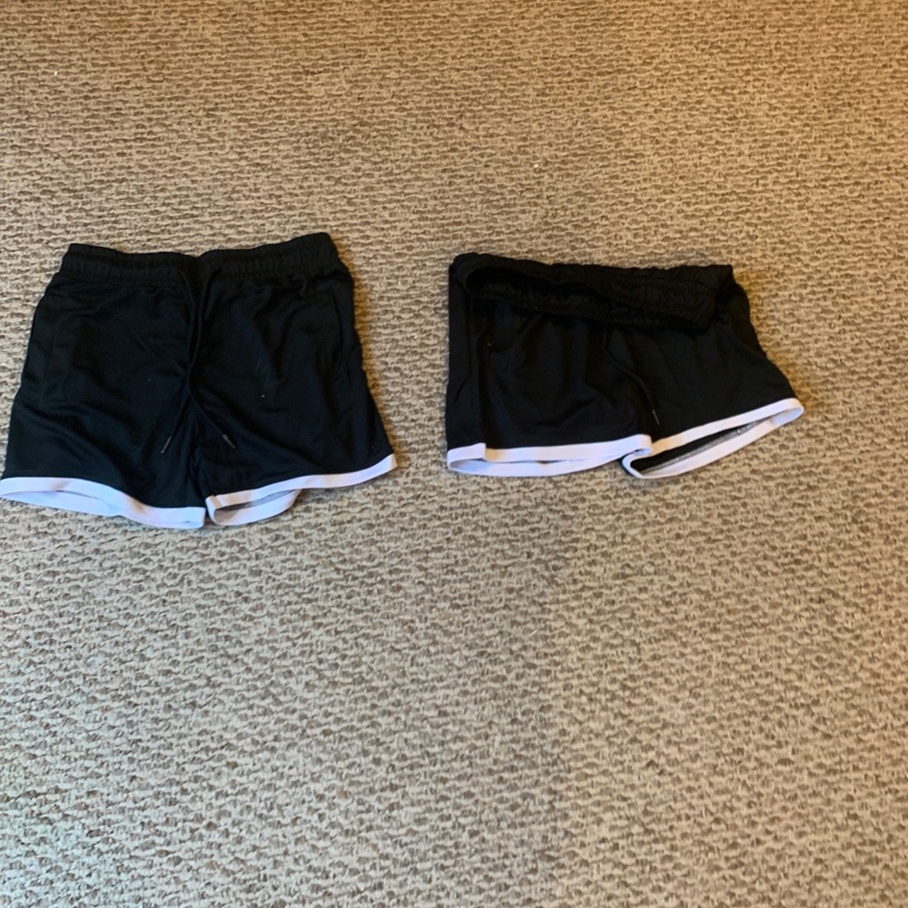 Black running shorts